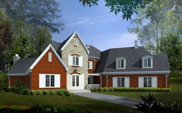 image of french country house plan 8509
